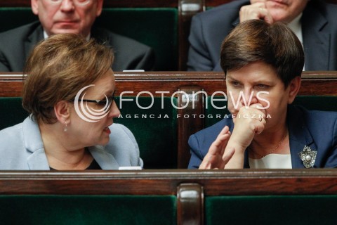  07.06.2018 WARSZAWA SEJM <br />POSIEDZENIE SEJMU<br />N/Z ANNA ZALEWSKA BEATA SZYDLO<br /> 