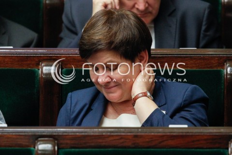  07.06.2018 WARSZAWA SEJM <br />POSIEDZENIE SEJMU<br />N/Z BEATA SZYDLO<br /> 
