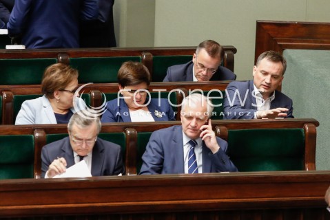  07.06.2018 WARSZAWA SEJM <br />POSIEDZENIE SEJMU<br />N/Z MARIUSZ BLASZCZAK BEATA SZYDLO ANNA ZALEWSKA PIOTR GLINSKI JAROSLAW GOWIN JAROSLAW SELLIN<br /> 