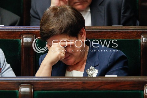  07.06.2018 WARSZAWA SEJM <br />POSIEDZENIE SEJMU<br />N/Z BEATA SZYDLO<br /> 