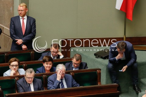 07.06.2018 WARSZAWA SEJM <br />POSIEDZENIE SEJMU<br />N/Z ANNA ZALEWSKA MARIUSZ BLASZCZAK BEATA SZYDLO PIOTR GLINSKI JAROSLAW GOWIN<br /> 