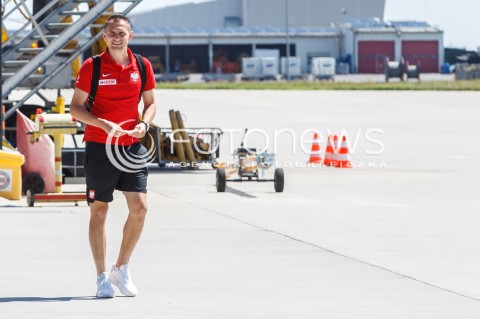  07.06.2018 LOTNISKO RZESZOW JASIONKA<br />ODLOT REPREZENTACJI POLSKI PILKARZY PO ZGRUPOWANIU W ARLAMOWIE NA MECZ DO POZNANIA <br />N/Z ARTUR JEDRZEJCZYK <br /> 