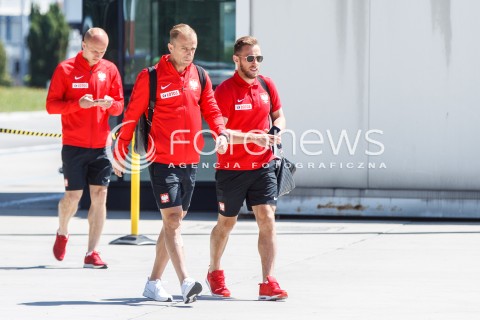  07.06.2018 LOTNISKO RZESZOW JASIONKA<br />ODLOT REPREZENTACJI POLSKI PILKARZY PO ZGRUPOWANIU W ARLAMOWIE NA MECZ DO POZNANIA <br />N/Z MACIEJ RYBUS KAMIL GROSICKI<br /> 