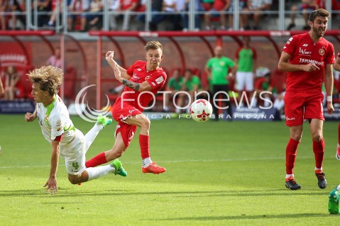  09.06.2018 LODZ <br />
PILKA NOZNA MEZCZYZN III LIGA SEZON 2017/2018<br />
MECZ WIDZEW LODZ - LECHIA TOMASZOW MAZOWIECKI<br />
N/Z KACPER FALON<br />
 