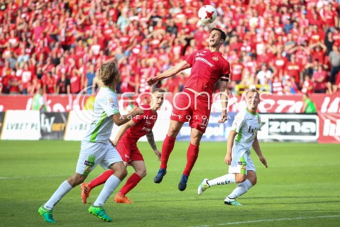  09.06.2018 LODZ <br />
PILKA NOZNA MEZCZYZN III LIGA SEZON 2017/2018<br />
MECZ WIDZEW LODZ - LECHIA TOMASZOW MAZOWIECKI<br />
N/Z ROBERT DEMJAN<br />
 