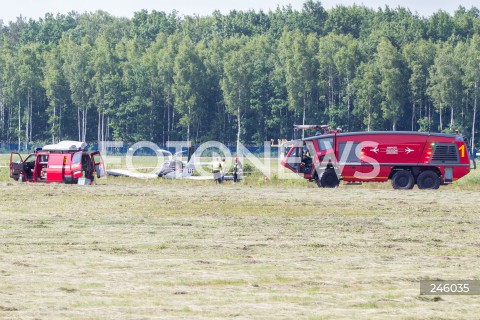  09.06.2018 LOTNISKO RZESZOW JASIONKA <br />WYPADEK UKRAINSKIEGO SAMOLOTU VAN'S AIRCRAFT RV-10 NA LOTNISKU RZESZOW JASIONKA. TRZY OSOBY ZOSTALY RANNE I PRZETRANSPORTOWANE SMIGLOWCEM DO SZPITALA W RZESZOWIE<br />N/Z SAMOLOT RV-10 REJESTRACJA UR-PMAV<br /> 