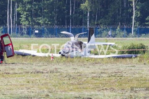 Wypadek samolotu na lotnisku w Rzeszowie