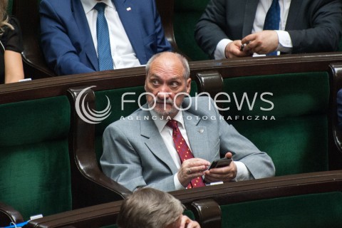  14.06.2018 WARSZAWA<br />POSIEDZENIE SEJMU<br />N/Z ANTONI MACIEREWICZ<br /> 