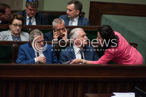  14.06.2018 WARSZAWA<br />POSIEDZENIE SEJMU<br />N/Z JAROSLAW GOWIN PIOTR GLINSKI ANNA PALUCH<br /> 