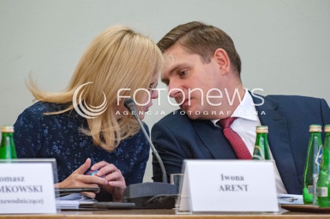  14.06.2018 WARSZAWA<br />POSIEDZENIE SEJMU<br />KOMISJA DS. AMBER GOLD<br />N/Z IWONA ARENT BARTOSZ KOWNACKI<br /> 