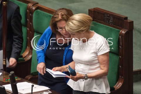  14.06.2018 WARSZAWA<br />POSIEDZENIE SEJMU<br />N/Z MALGORZATA KIDAWA BLONSKA BARBARA DOLNIAK<br /> 