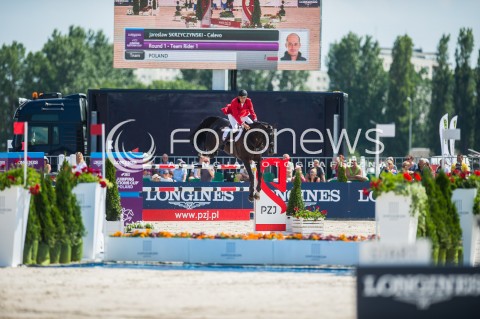  17.06.2018 SOPOT<br />CSIO LONGINES FEI JUMPING NATIONS CUP OF POLAND<br />INTERNATIONAL TEAM COMPETITION<br />N/Z JAROSLAW SKRZYCZYNSKI (HORSE CALEVO)<br /> 