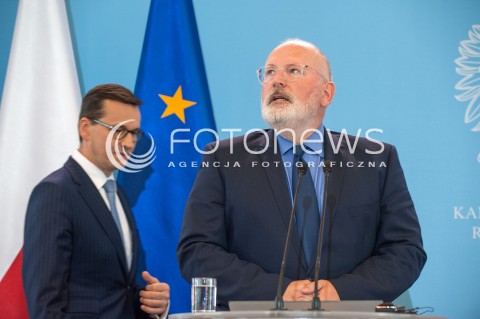  18.06.2018 WARSZAWA<br />SPOTKANIE MATEUSZA MORAWIECKIEGO Z FRANSEM TIMMERMANSEM W WARSZAWIE<br />N/Z PREMIER MATEUSZ MORAWIECKI FRANS TIMMERMANS<br /> 