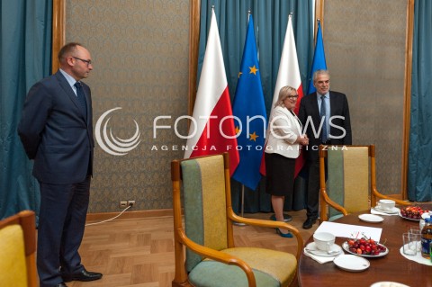  18.06.2018 WARSZAWA<br />SPOTKANIE BEATY KEMPY Z CHRISTOSEM STYLIANIDESEM KOMISARZEM UE DS POMOCY HUMANITARNEJ<br />N/Z BEATA KEMPA CHRISTOS STYLIANIDES<br /> 