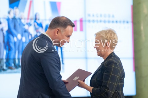  19.06.2018 WARSZAWA<br />POWOLANIE KAPITULY NAGRODY GOSPODARCZEJ PREZYDENTA RP<br />N/Z ANDRZEJ DUDA BEATA DASZYNSKA - MUZYCZKA<br /> 