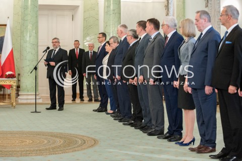  20.06.2018 WARSZAWA<br />NOMINACJA NOWEGO MINISTRA ROLNICTWA I ROZWOJU WSI<br />N/Z JAN ARDANOWSKI MATEUSZ MORAWIECKI BEATA SZYDLO PIOTR GLINSKI JAROSLAW GOWIN ANDRZEJ ADAMCZYK WITOLD BANKA MARIUSZ BLASZCZAK JACEK CZAPUTOWICZ TERESA CZERWINSKA HENRYK KOWALCZYK JERZY KWIECINSKI<br /> 