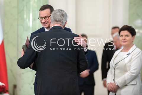  20.06.2018 WARSZAWA<br />NOMINACJA NOWEGO MINISTRA ROLNICTWA I ROZWOJU WSI<br />N/Z JAN ARDANOWSKI MATEUSZ MORAWIECKI BEATA SZYDLO<br /> 