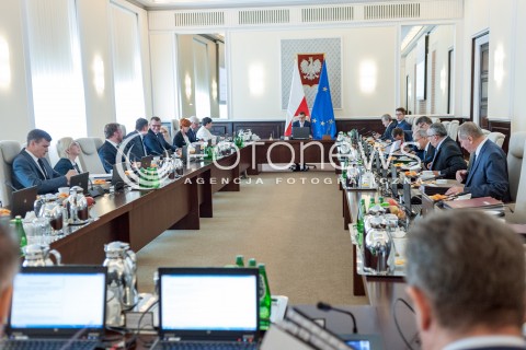  20.06.2018 WARSZAWA<br />POSIEDZENIE RADY MINISTROW<br />N/Z RADA MINISTROW SALA OBRAD WIDOK VIEW PREMIER MATEUSZ MORAWIECKI<br /> 