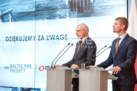  20.06.2018 WARSZAWA<br />KONFERENCJA NA TEMAT GAZOCIAGU BALTIC PIPE<br />N/Z PIOTR NAIMSKI TOMASZ STEPIEN<br /> 