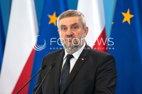  20.06.2018 WARSZAWA<br />KONFERENCJA PREMIERA I MINISTRA ROLNICTWA NA TEMAT SUSZY<br />N/Z JAN ARDANOWSKI<br /> 