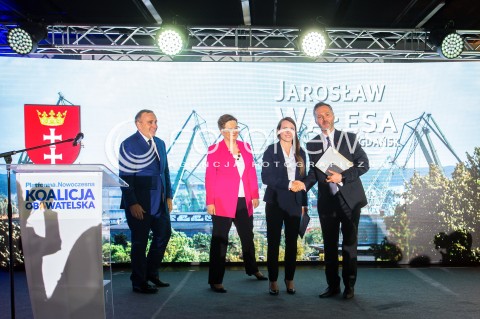  23.06.2018 GDANSK<br />PREZENTACJA KANDYDATA NOWOCZESNEJ I PLATFORMY OBYWATELSKIEJ NA PREZYDENTA MIASTA GDANSK <br />N/Z GRZEGORZ SCHETYNA KATARZYNA LUBNAUER AGNIESZKA POMASKA JAROSLAW WALESA<br /> 