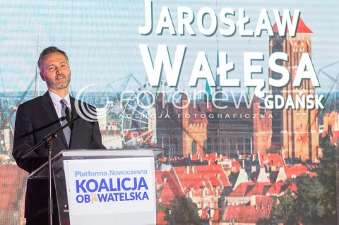  23.06.2018 GDANSK<br />PREZENTACJA KANDYDATA NOWOCZESNEJ I PLATFORMY OBYWATELSKIEJ NA PREZYDENTA MIASTA GDANSK <br />N/Z JAROSLAW WALESA<br /> 