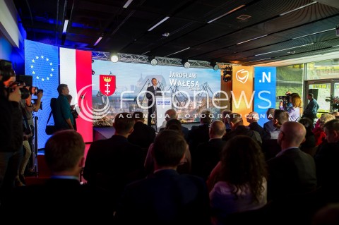  23.06.2018 GDANSK<br />PREZENTACJA KANDYDATA NOWOCZESNEJ I PLATFORMY OBYWATELSKIEJ NA PREZYDENTA MIASTA GDANSK <br />N/Z JAROSLAW WALESA<br /> 
