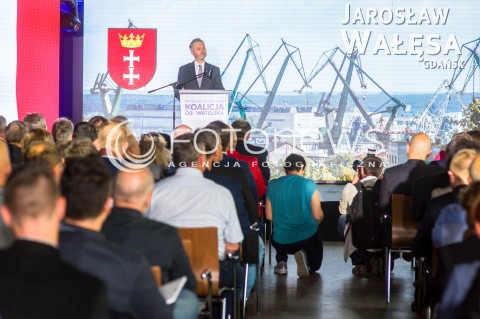  23.06.2018 GDANSK<br />PREZENTACJA KANDYDATA NOWOCZESNEJ I PLATFORMY OBYWATELSKIEJ NA PREZYDENTA MIASTA GDANSK <br />N/Z JAROSLAW WALESA<br /> 