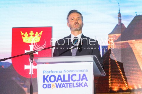  23.06.2018 GDANSK<br />PREZENTACJA KANDYDATA NOWOCZESNEJ I PLATFORMY OBYWATELSKIEJ NA PREZYDENTA MIASTA GDANSK <br />N/Z JAROSLAW WALESA PORTRET<br /> 