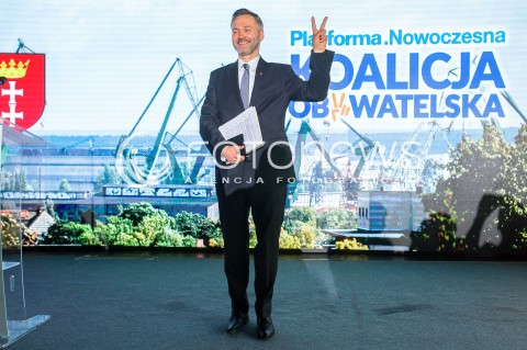  23.06.2018 GDANSK<br />PREZENTACJA KANDYDATA NOWOCZESNEJ I PLATFORMY OBYWATELSKIEJ NA PREZYDENTA MIASTA GDANSK <br />N/Z JAROSLAW WALESA PORTRET SYLWETKA<br /> 