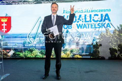  23.06.2018 GDANSK<br />PREZENTACJA KANDYDATA NOWOCZESNEJ I PLATFORMY OBYWATELSKIEJ NA PREZYDENTA MIASTA GDANSK <br />N/Z JAROSLAW WALESA PORTRET SYLWETKA<br /> 