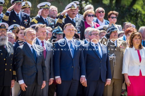  24.06.2018 GDYNIA<br />SWIETO MARYNARKI WOJENNEJ RP Z UDZIALEM PREZYDENTA ANDRZEJA DUDY <br />N/Z WOJCIECH SZCZUREK MARIUSZ BLASZCZAK PREZYDENT RP ANDRZEJ DUDA PAWEL SOLOCH<br /> 