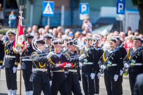  24.06.2018 GDYNIA<br />SWIETO MARYNARKI WOJENNEJ RP Z UDZIALEM PREZYDENTA ANDRZEJA DUDY <br />N/Z ZOLNIERZE PODCZAS DEFILADY<br /> 