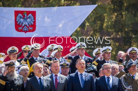  24.06.2018 GDYNIA<br />SWIETO MARYNARKI WOJENNEJ RP Z UDZIALEM PREZYDENTA ANDRZEJA DUDY <br />N/Z WOJCIECH SZCZUREK MARIUSZ BLASZCZAK PREZYDENT RP ANDRZEJ DUDA PAWEL SOLOCH<br /> 