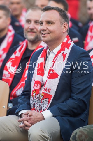  24.06.2018 GDYNIA<br />PREZYDENT ANDRZEJ DUDA KIBICUJE REPREZENTACJI POLSKI W MECZU Z KOLUMBIA NA ORP KAZIMIERZ PULASKI W GDYNI<br />N/Z PREZYDENT ANDRZEJ DUDA<br /> 