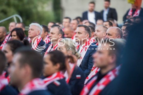  24.06.2018 GDYNIA<br />PREZYDENT ANDRZEJ DUDA KIBICUJE REPREZENTACJI POLSKI W MECZU Z KOLUMBIA NA ORP KAZIMIERZ PULASKI W GDYNI<br />N/Z PREZYDENT ANDRZEJ DUDA<br /> 