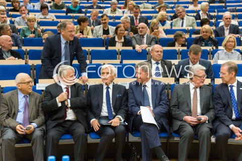  25.06.2018 WARSZAWA<br />KONFERENCJA NASZA EUROPA POKOJU I TOLERANCJI<br />N/Z ANDRZEJ ZOLL BOGDAN BORUSEWICZ ADAM DANIEL ROTFELD MARCIN PALYS JOACHIM GAUCK JERZY BUZEK<br /> 