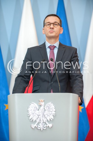  26.06.2018 WARSZAWA<br />KONFERENCJA ZMIANY LEGISLACYJNE W ZAKRESIE GOSPODAROWANIA ODPADAMI<br />N/Z PREMIER MATEUSZ MORAWIECKI<br /> 