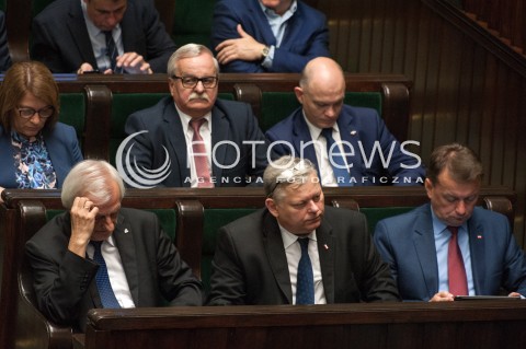  27.06.2018 WARSZAWA SEJM<br />POSIEDZENIE SEJMU<br />N/Z MAREK SUSKI RYSZARD TERLECKI MARIUSZ BLASZCZAK<br /> 