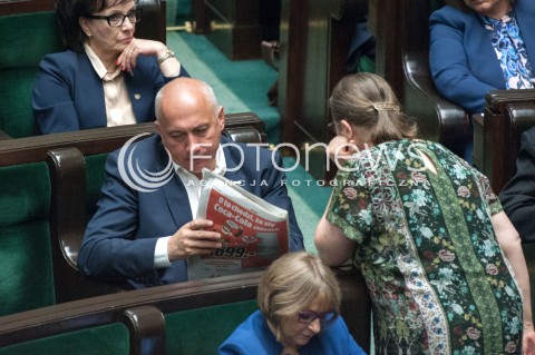  27.06.2018 WARSZAWA SEJM<br />POSIEDZENIE SEJMU<br />N/Z JOACHIM BRUDZINSKI KRYSTYNA PAWLOWICZ<br /> 