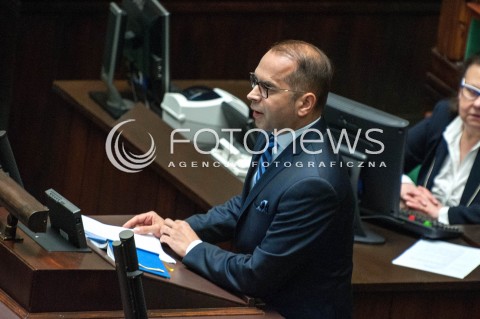  27.06.2018 WARSZAWA SEJM<br />POSIEDZENIE SEJMU<br />N/Z MICHAL SZCZERBA<br /> 