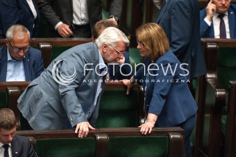  27.06.2018 WARSZAWA SEJM<br />POSIEDZENIE SEJMU<br />N/Z BEATA MAZUREK WITOLD WASZCZYKOWSKI<br /> 