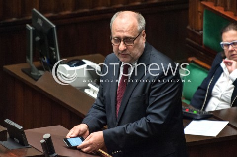  27.06.2018 WARSZAWA SEJM<br />POSIEDZENIE SEJMU<br />N/Z GRZEGORZ DLUGI<br /> 