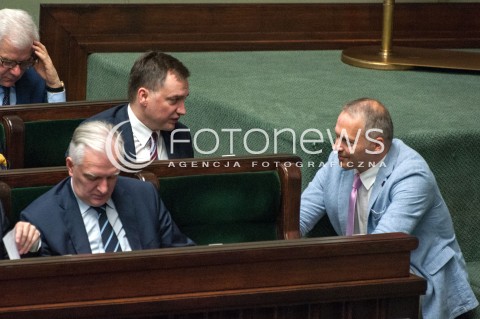  27.06.2018 WARSZAWA SEJM<br />POSIEDZENIE SEJMU<br />N/Z ZBIGNIEW ZIOBRO JACEK ZALEK<br /> 
