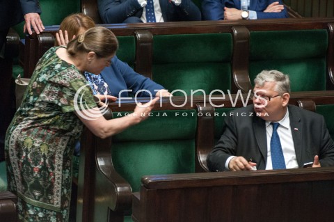  27.06.2018 WARSZAWA SEJM<br />POSIEDZENIE SEJMU<br />N/Z KRYSTYNA PAWLOWICZ MAREK SUSKI<br /> 