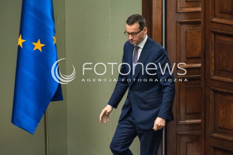  27.06.2018 WARSZAWA SEJM<br />POSIEDZENIE SEJMU<br />N/Z PREMIER MATEUSZ MORAWIECKI<br /> 
