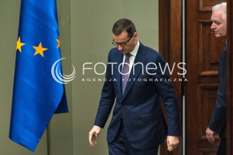  27.06.2018 WARSZAWA SEJM<br />POSIEDZENIE SEJMU<br />N/Z PREMIER MATEUSZ MORAWIECKI JAROSLAW GOWIN<br /> 