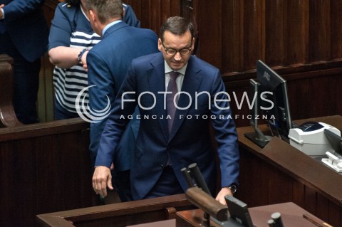  27.06.2018 WARSZAWA SEJM<br />POSIEDZENIE SEJMU<br />N/Z PREMIER MATEUSZ MORAWIECKI <br /> 