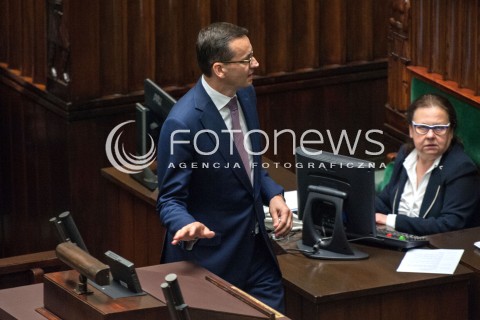  27.06.2018 WARSZAWA SEJM<br />POSIEDZENIE SEJMU<br />N/Z PREMIER MATEUSZ MORAWIECKI <br /> 