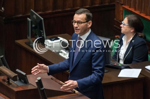  27.06.2018 WARSZAWA SEJM<br />POSIEDZENIE SEJMU<br />N/Z PREMIER MATEUSZ MORAWIECKI <br /> 